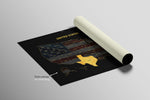 Texas State Map — Haptic 3D Embossed Metal Wall Art rolled canvas preview A