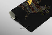 Missouri State Map — Haptic 3D Embossed Metal Wall Art rolled canvas preview B