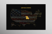 Missouri State Map — Haptic 3D Embossed Metal Wall Art rolled canvas preview D
