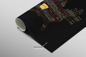 Arkansas State Map — Haptic 3D Embossed Metal Wall Art rolled canvas preview B