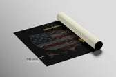 Georgia State Map — Haptic 3D Embossed Metal Wall Art rolled canvas preview A