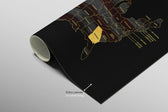 Georgia State Map — Haptic 3D Embossed Metal Wall Art rolled canvas preview B