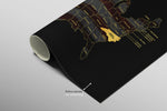 North Carolina State Map — Haptic 3D Embossed Metal Wall Art rolled canvas preview B