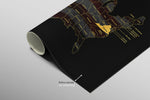 Virginia State Map — Haptic 3D Embossed Metal Wall Art rolled canvas preview B