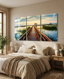 Pier Mega Glass Wall Art - Lifestyle preview in a designer interior