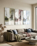 Pastel Colors Mega Glass Wall Art - Lifestyle preview in a designer interior