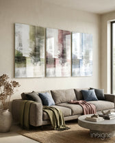 Pastel Colors Mega Glass Wall Art - Lifestyle preview in a designer interior