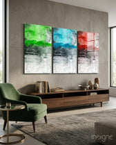 Colors Mega Glass Wall Art - Lifestyle preview in a designer interior