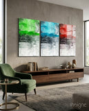 Colors Mega Glass Wall Art - Lifestyle preview in a designer interior
