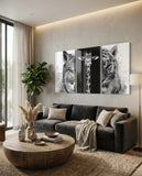 Animals Mega Glass Wall Art - Lifestyle preview in a designer interior