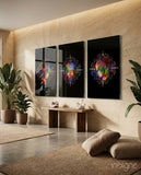 Buddha Mega Glass Wall Art - Lifestyle preview in a designer interior