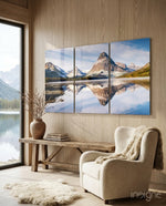 Mountains Mega Glass Wall Art - Lifestyle preview in a designer interior