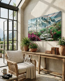 Path Road Mega Glass Wall Art - Lifestyle preview in a designer interior