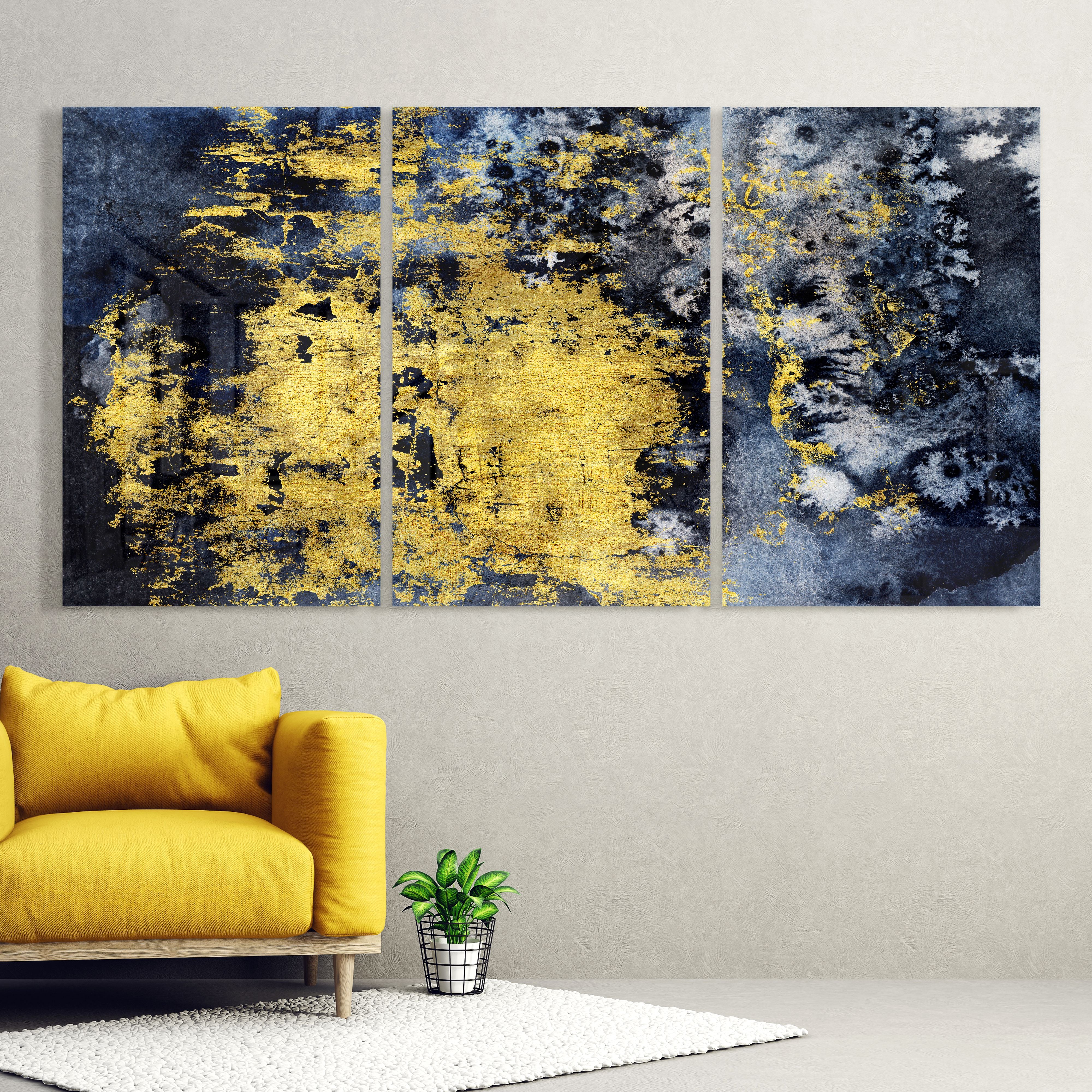 Gold Stain Mega Glass Wall Art.