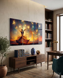 Under the Stars Glass Wall Art - Lifestyle preview in a designer interior