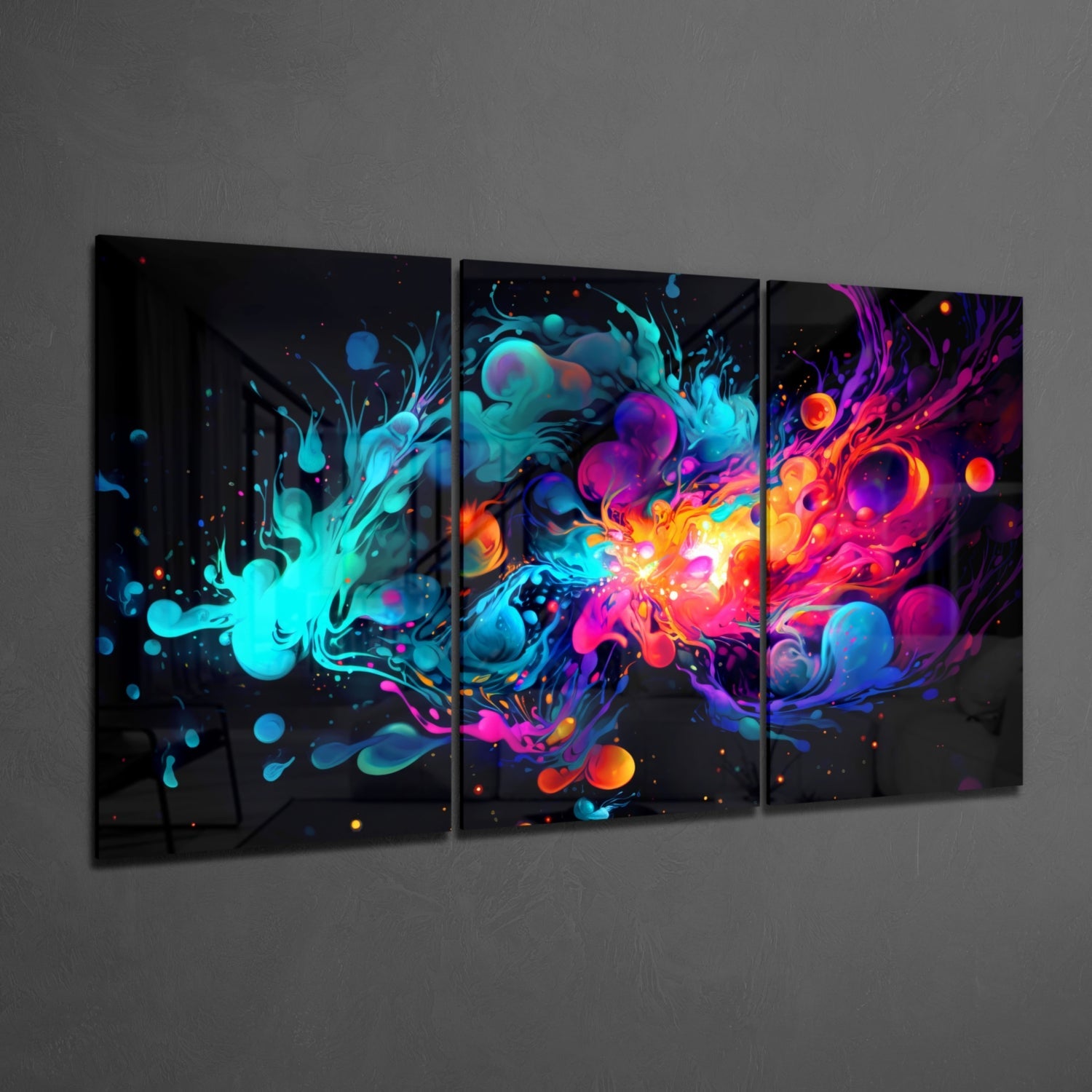 Colors of Space Mega Glass Wall Art.