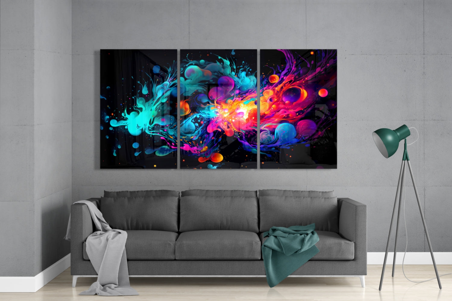 Colors of Space Mega Glass Wall Art.