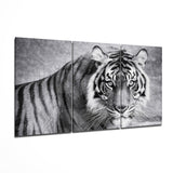 Snow Tiger Mega Glass Wall Art