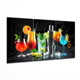 Cocktails Mega Glass Wall Art