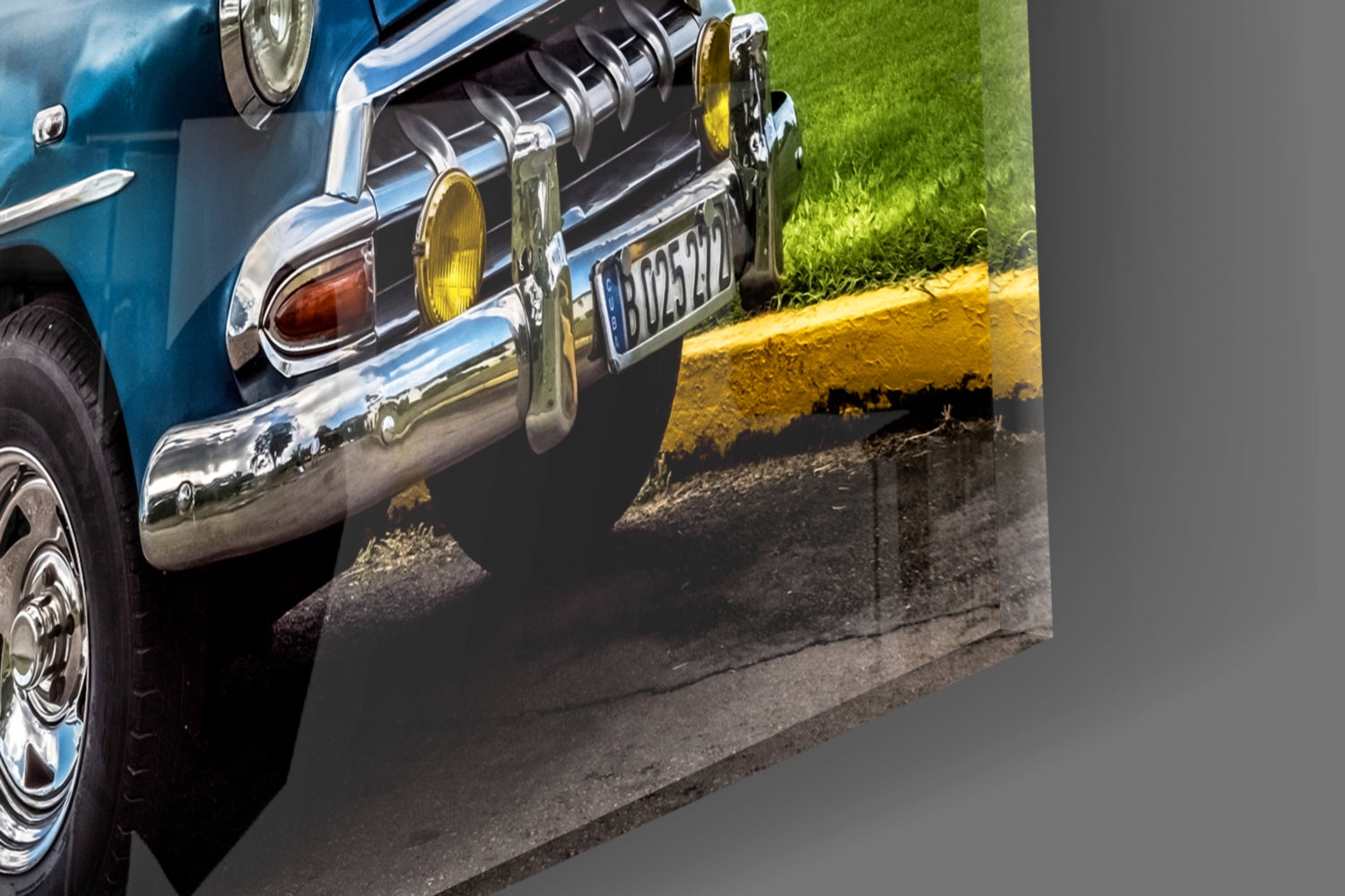 Chevrolet Classic Car Glass Wall Art.