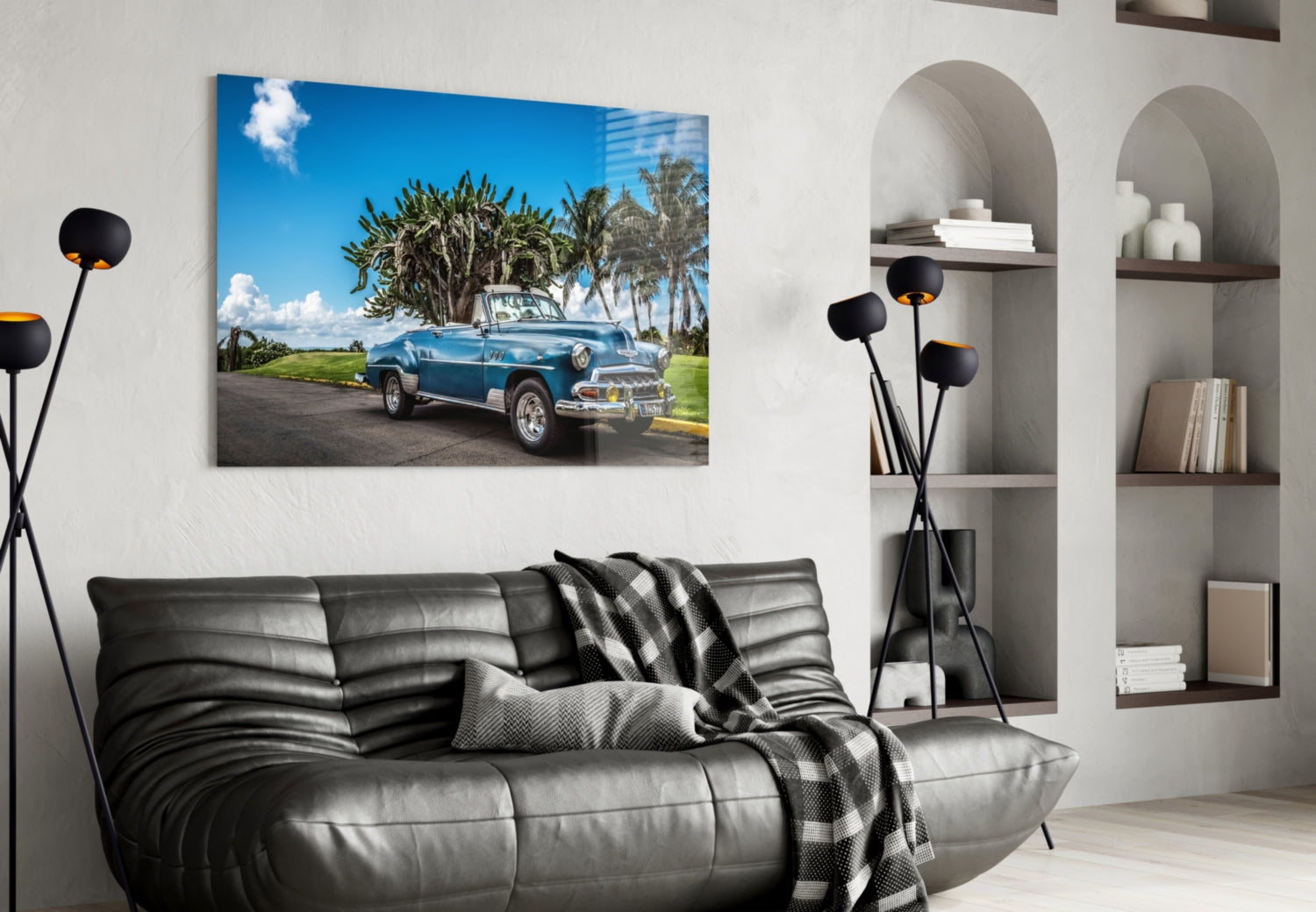 Chevrolet Classic Car Glass Wall Art.