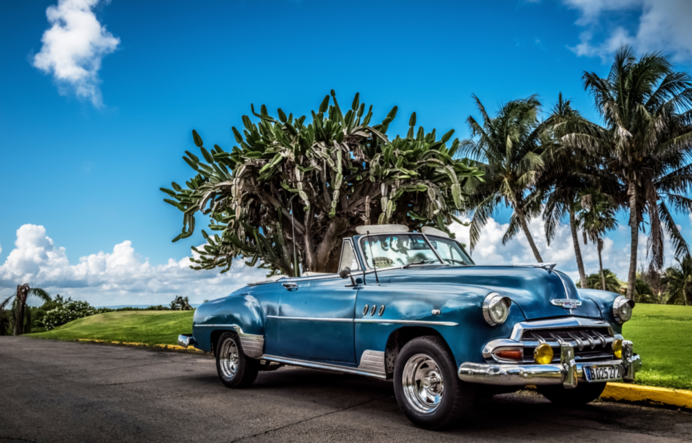 Chevrolet Classic Car Glass Wall Art