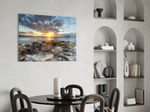 Sea View glass print enhancing a hallway with coastal atmosphere