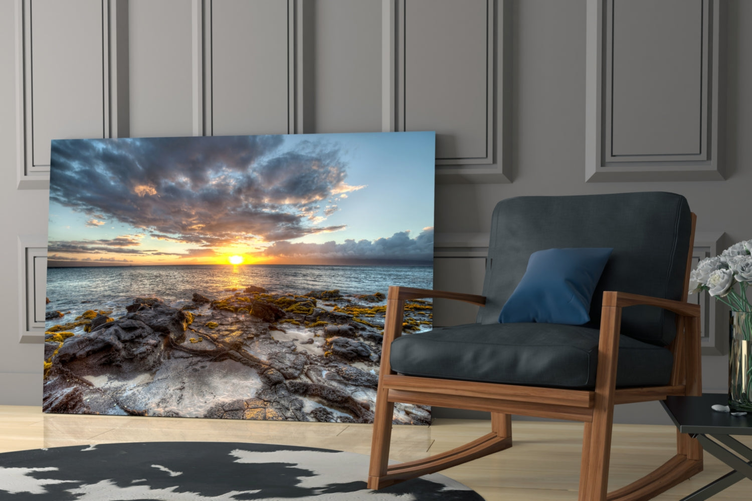 Sea View Glass Wall Art.