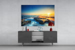 Sea View Glass Wall Art | Full Tempered Glass Panel View