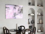 Abstract glass print enhancing a studio or creative workspace
