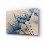 Macro dandelion panel bringing botanical calm to a contemporary living space