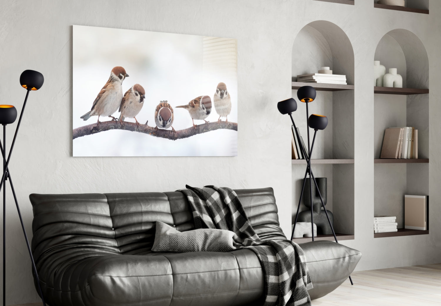 Birds Glass Wall Art.