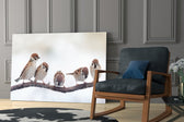 Birds artwork bringing wildlife delight to a welcoming hallway