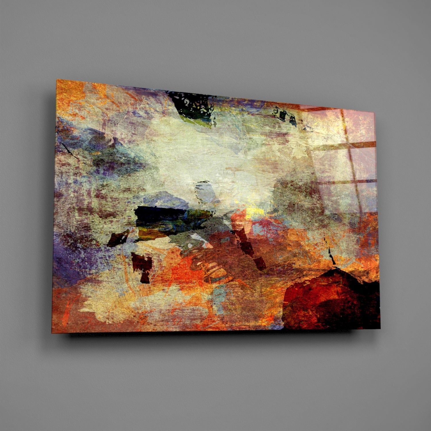 Abstract Glass Wall Art.