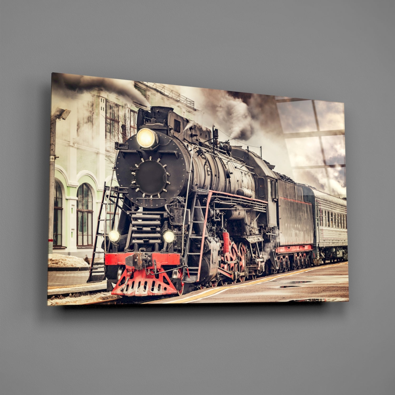 Train Glass Wall Art.