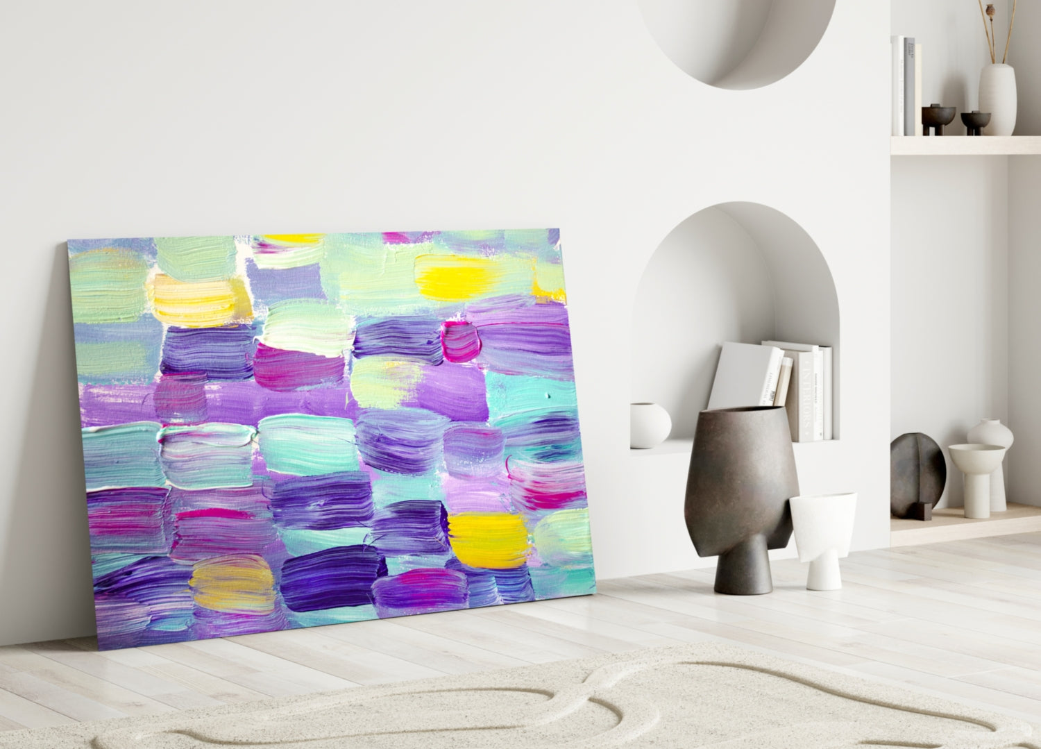 Abstract Glass Wall Art.