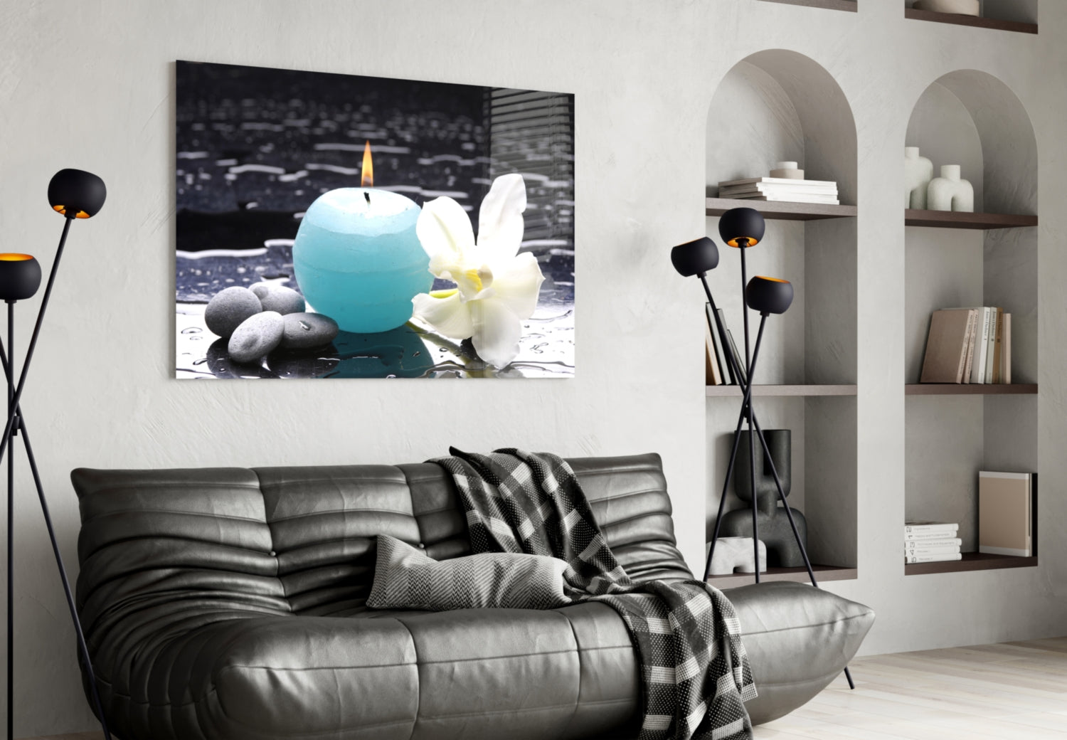 Candle Glass Wall Art.