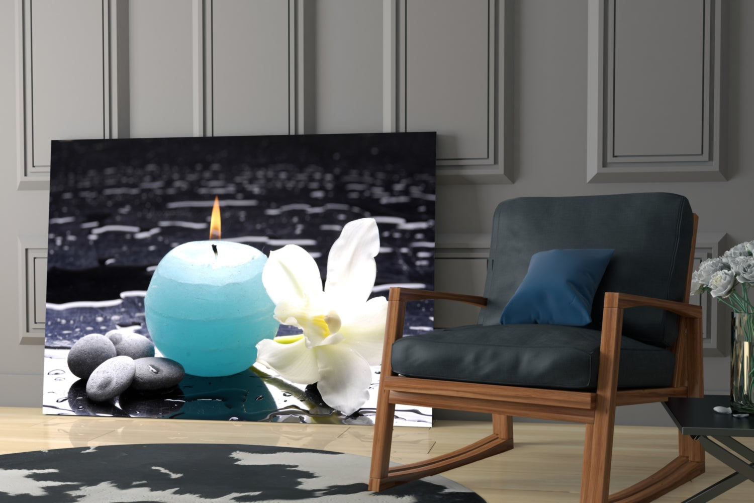 Candle Glass Wall Art.