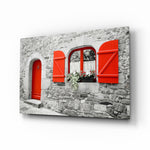 Red Door village panel bringing European charm to a contemporary living space