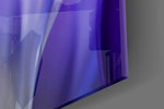 Flower panel catching window light to reveal its violet palette