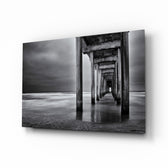 Architectural pier panel bringing minimalist geometry to a contemporary living space