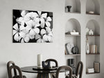 Flower glass print enhancing a hallway with botanical restraint