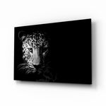 Leopard portrait panel bringing quiet strength to a contemporary living space