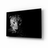 Leopard portrait panel bringing quiet strength to a contemporary living space