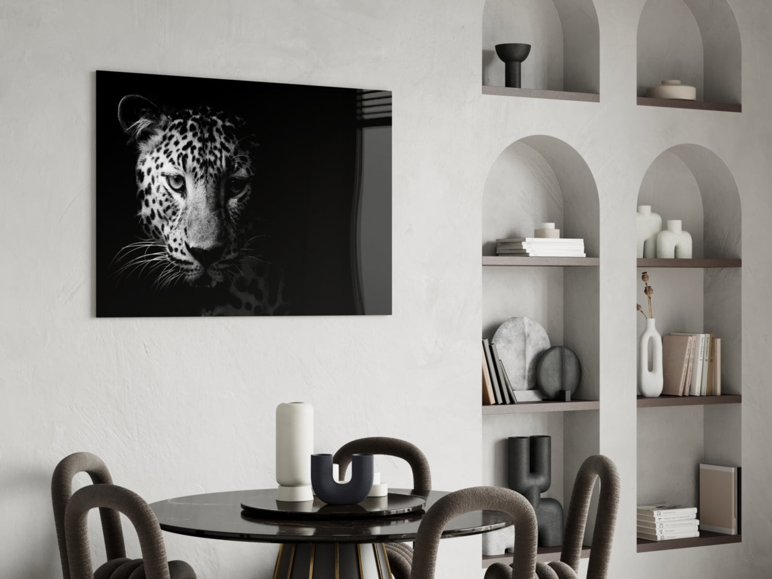 Leopard Glass Wall Art.