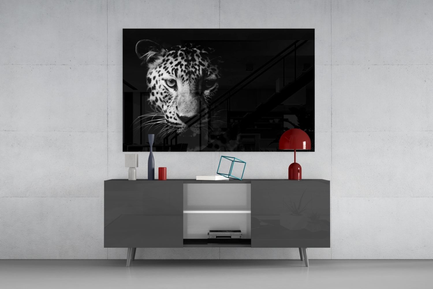 Leopard Glass Wall Art.