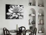Flower glass print enhancing a bathroom with spa-style discipline