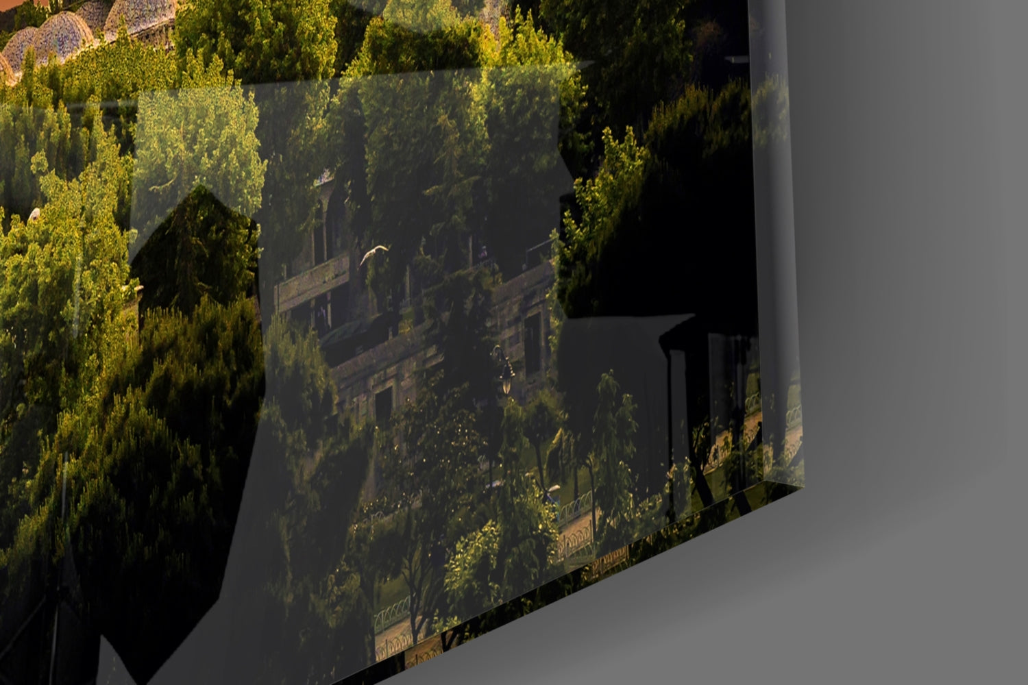 Blue Mosque Glass Wall Art.