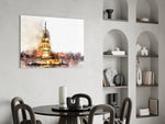 Maiden's Tower glass print enhancing a hallway with Istanbul mood