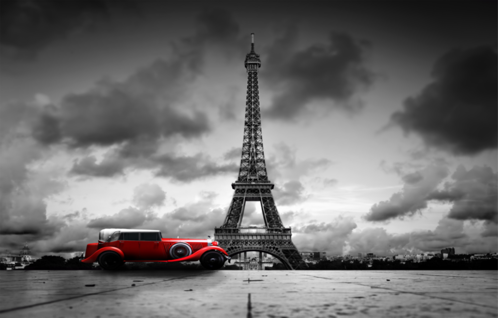 Eiffel Tower Glass Wall Art